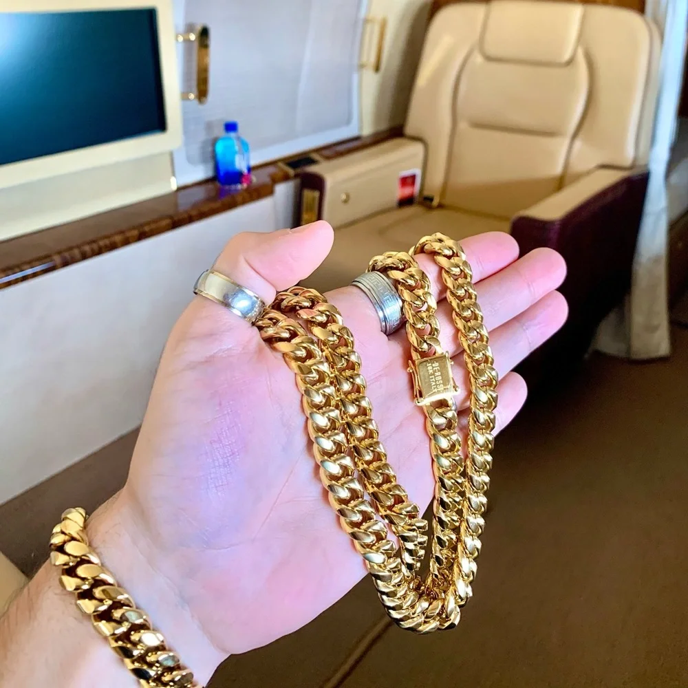 CUBAN LINK BRACELET REAL 18K GOLD DE ROSSI MADE IN ITALY ***LIFETIME WARRANTY***